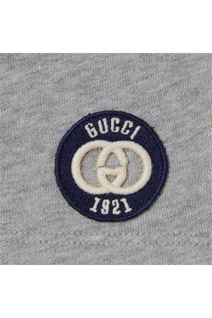 Shorts in jersey di cotone felpato grigio chiaro GUCCI KIDS | 805454XJGX51183